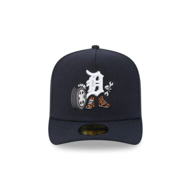 New Era 59Fifty Detroit Tigers Cartoon A-Frame Fitted Hat Dark Navy White