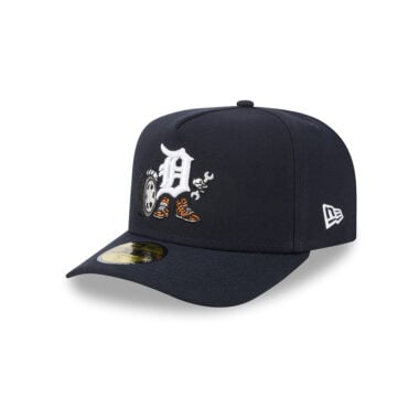 New Era 59Fifty Detroit Tigers Cartoon A-Frame Fitted Hat Dark Navy White