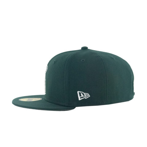 New Era 59Fifty Los Angeles Angels Evergreen Fitted Hat Dark Green White - Image 6