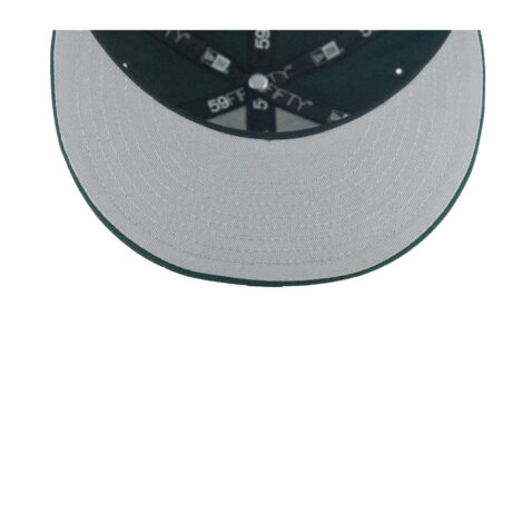 New Era 59Fifty Los Angeles Angels Evergreen Fitted Hat Dark Green White - Image 7