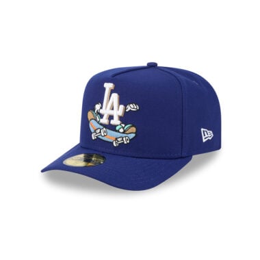 New Era 59Fifty Los Angeles Dodgers Cartoon A-Frame Fitted Hat Dark Royal Blue White