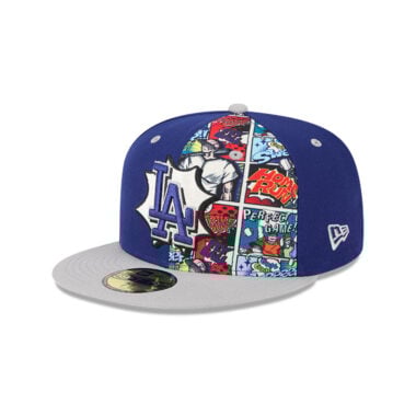 New Era 59Fifty Los Angeles Dodgers Comic Book Fitted Hat Royal Blue Gray New Era 59Fifty Los Angeles Dodgers Comic Book Fitted Hat Royal Blue Gray