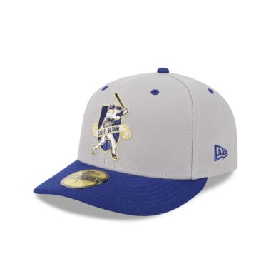 New Era 59Fifty Los Angeles Dodgers Player Collection Shohei Ohtani Fitted Hat Gray Dark Royal Blue