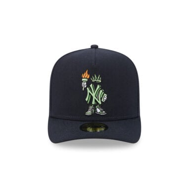 New Era 59Fifty New York Yankees Cartoon A-Frame Fitted Hat Dark Navy White