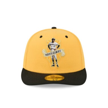 New Era 59Fifty Pittsburgh Pirates Player Collection Roberto Clemente Fitted Hat Yellow Gold Black New Era 59Fifty Pittsburgh Pirates Player Collection Roberto Clemente Fitted Hat Yellow Gold Black