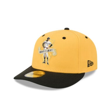 New Era 59Fifty Pittsburgh Pirates Player Collection Roberto Clemente Fitted Hat Yellow Gold Black New Era 59Fifty Pittsburgh Pirates Player Collection Roberto Clemente Fitted Hat Yellow Gold Black