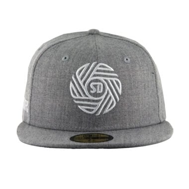 New Era 59Fifty San Diego Football Club Flow Logo Fitted Hat Heather Gray White New Era 59Fifty San Diego Football Club Flow Logo Fitted Hat Heather Gray White