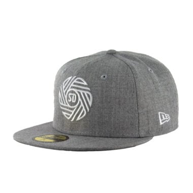 New Era 59Fifty San Diego Football Club Flow Logo Fitted Hat Heather Gray White New Era 59Fifty San Diego Football Club Flow Logo Fitted Hat Heather Gray White