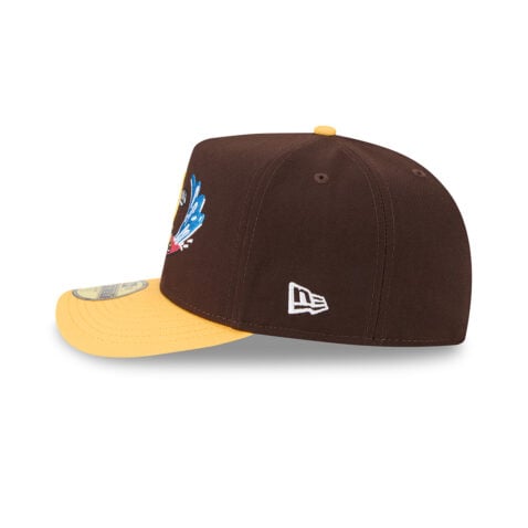New Era 59Fifty San Diego Padres Cartoon A-Frame Fitted Hat Burnt Wood Brown Gold - Image 5