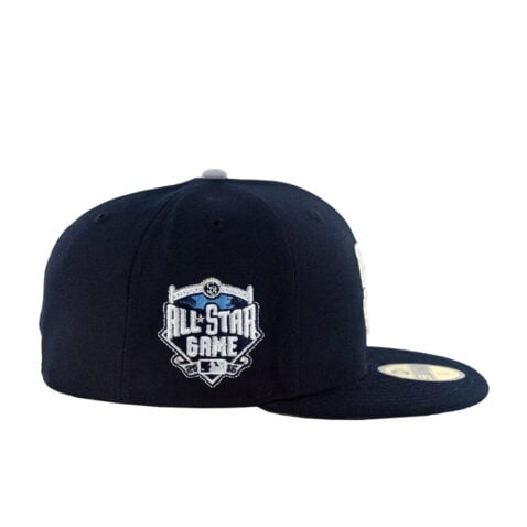New Era 59Fifty San Diego Padres Flow 2 Fitted Hat Chrome White Dark Navy - Image 4