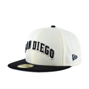 New Era 59Fifty San Diego Padres Flow Fitted Hat Chrome White Dark Navy