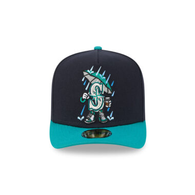 New Era 59Fifty Seattle Mariners Cartoon A-Frame Fitted Hat Dark Navy Teal