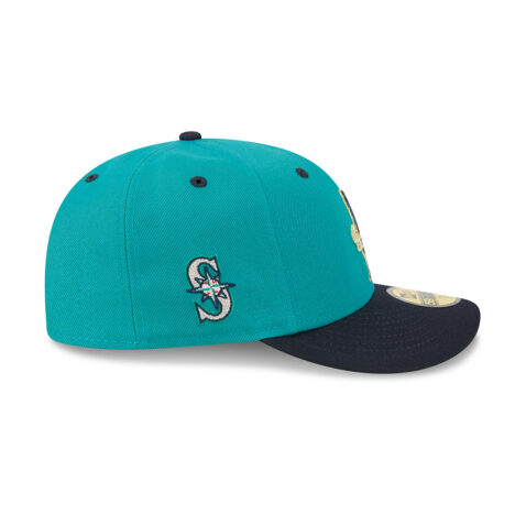 New Era 59Fifty Seattle Mariners Player Collection Ken Griffey Jr Fitted Hat Teal Dark Navy - Image 4