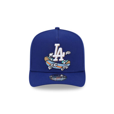 New Era 9Fifty Los Angeles Dodgers Cartoon A-Frame Snapback Hat Dark Royal Blue White