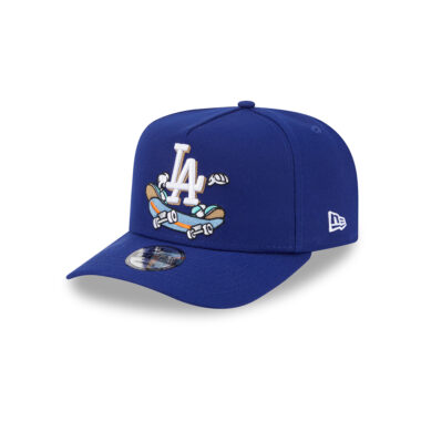 New Era 9Fifty Los Angeles Dodgers Cartoon A-Frame Snapback Hat Dark Royal Blue White