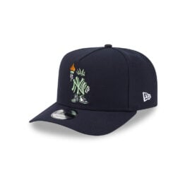 New Era 9Fifty New York Yankees Cartoon A-Frame Snapback Hat Dark Navy White