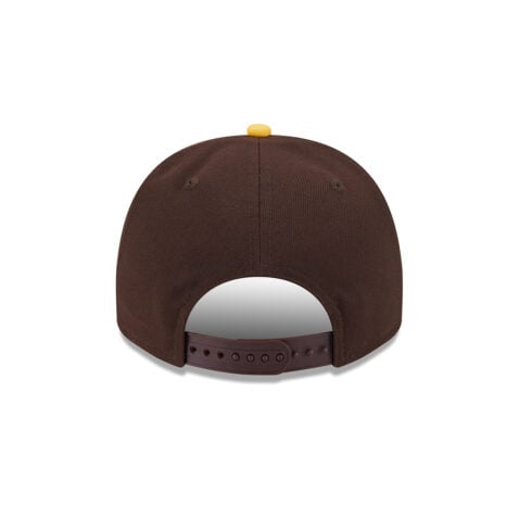 New Era 9Fifty San Diego Padres Cartoon A-Frame Snapback Hat Burnt Wood Brown Gold - Image 5