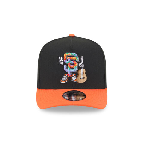 New Era 9Fifty San Francisco Giants Cartoon A-Frame Snapback Hat Black Orange - Image 2