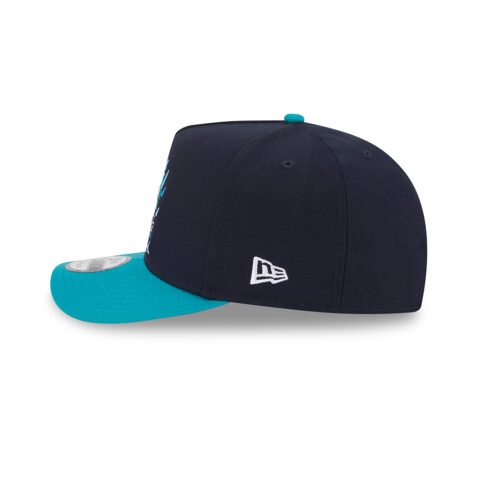 New Era 9Fifty Seattle Mariners Cartoon A-Frame Snapback Hat Dark Navy Teal - Image 6
