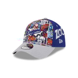 New Era 9Forty Los Angeles Dodgers Comic Book A-Frame Snapback Hat Royal Blue Gray