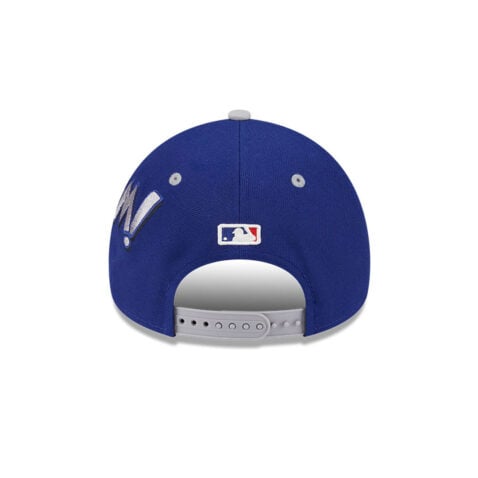 New Era 9Forty Los Angeles Dodgers Comic Book A-Frame Snapback Hat Royal Blue Gray - Image 5