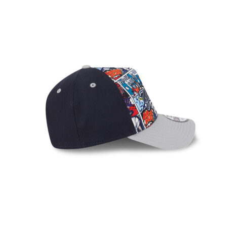 New Era 9Forty New York Yankees Comic Book A-Frame Snapback Hat Dark Navy Gray - Image 4