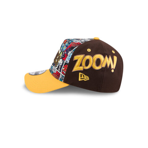 New Era 9Forty San Diego Padres Comic Book A-Frame Snapback Hat Brown Gold - Image 6