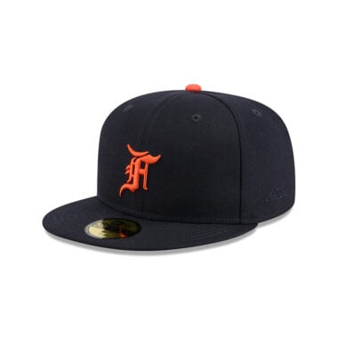 New Era x Fear of God 59Fifty Detroit Tigers Fitted Hat Dark Navy Orange