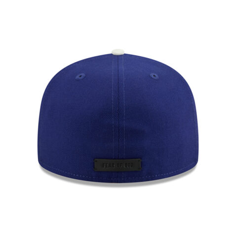 New Era x Fear of God 59Fifty Los Angeles Dodgers Fitted Hat Dark Royal Blue White - Image 5