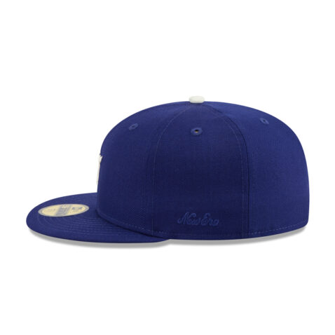 New Era x Fear of God 59Fifty Los Angeles Dodgers Fitted Hat Dark Royal Blue White - Image 6