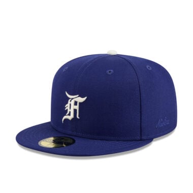 New Era x Fear of God 59Fifty Los Angeles Dodgers Fitted Hat Dark Royal Blue White