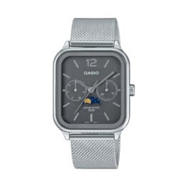 Casio MTPM305MC-1AV Watch Silver Black