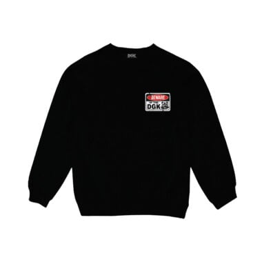 DGK On Guard Crewneck Fleece Sweatshirt Black DGK On Guard Crewneck Fleece Sweatshirt Black
