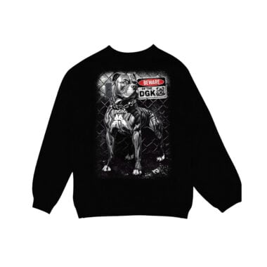 DGK On Guard Crewneck Fleece Sweatshirt Black DGK On Guard Crewneck Fleece Sweatshirt Black