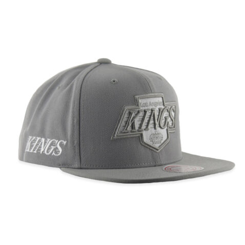 Mitchell & Ness Los Angeles Kings Evergreen Snapback Hat Grey White - Image 3