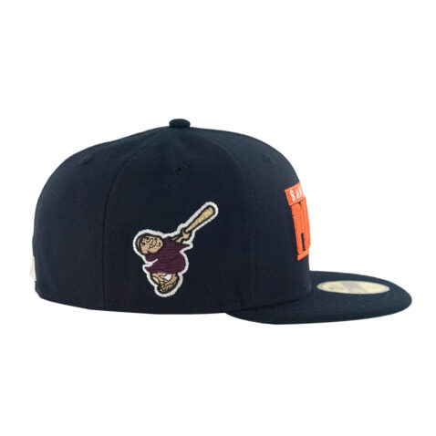 New Era 59Fifty San Diego Padres Retro Block Fitted Hat Dark Navy Orange - Image 4