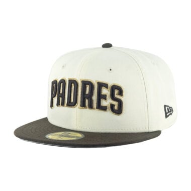 New Era 59Fifty San Diego Padres Jeremiah Estrada Fitted Hat Chrome White Brown