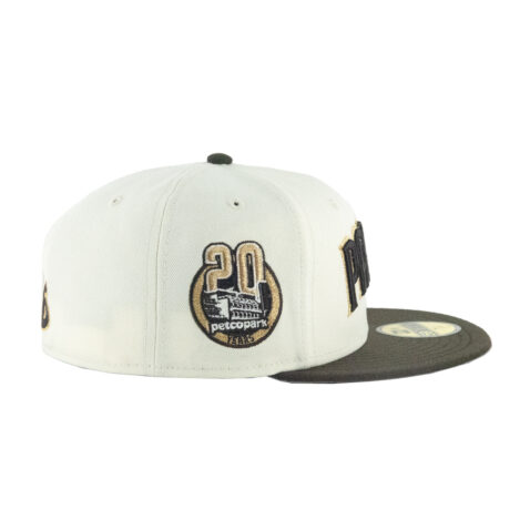 New Era 59Fifty San Diego Padres Jeremiah Estrada Fitted Hat Chrome White Brown - Image 4