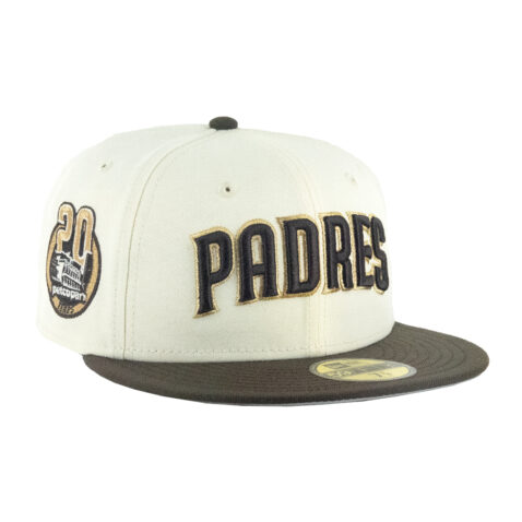 New Era 59Fifty San Diego Padres Jeremiah Estrada Fitted Hat Chrome White Brown - Image 3