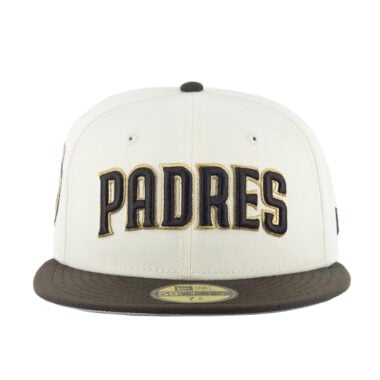 New Era 59Fifty San Diego Padres Jeremiah Estrada Fitted Hat Chrome White Brown