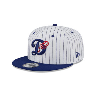 New Era 9Fifty LA Dodgers Deceptor Snapback Hat Dark Royal Blue White Pinstripe