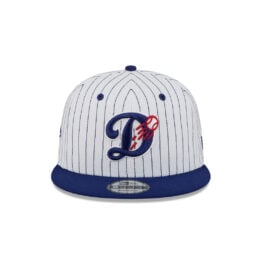 New Era 9Fifty LA Dodgers Deceptor Snapback Hat Dark Royal Blue White Pinstripe