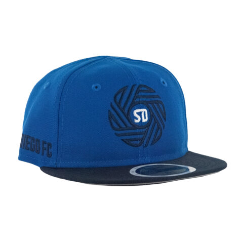 New Era 59Fifty San Diego Football Club Flow Logo Youth Fitted Hat Blue Azure Dark Navy - Image 3