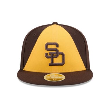 New Era 59Fifty San Diego Padres Hall Of Fame Fitted Hat Brown Gold