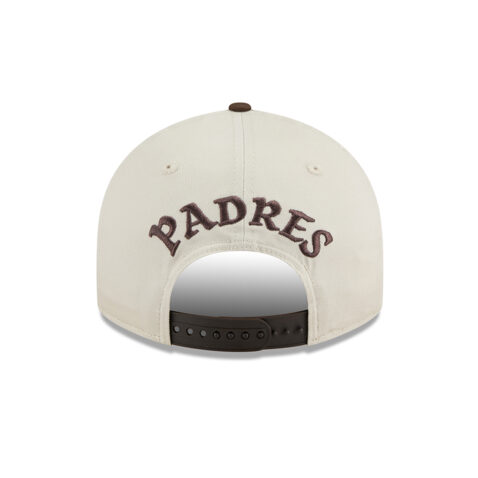 New Era 9Fifty Retro Crown San Diego Padres Scatter Snapback Hat White Brown - Image 5
