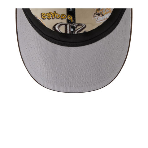 New Era 9Fifty Retro Crown San Diego Padres Scatter Snapback Hat White Brown - Image 7