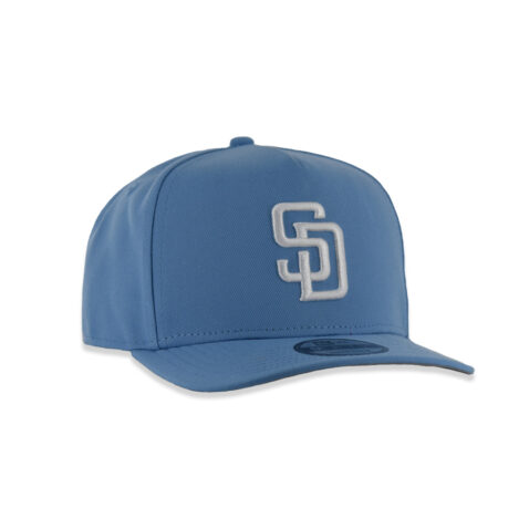 New Era 9Fifty San Diego Padres A-Frame Snapback Hat Sky Blue White - Image 3