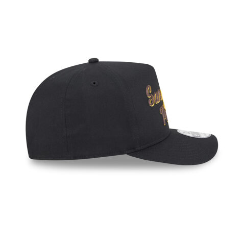 New Era 9Fifty San Diego Padres Chain Stitch A-Frame Snapback Hat Brown Gold - Image 4