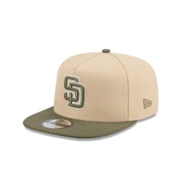 New Era 9Fifty San Diego Padres Color Pack Two Tone A-Frame Snapback Hat Cream White New Olive