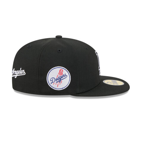 New Era 9Fifty x Alpha Industries Los Angeles Dodgers Patches Fitted Hat Black - Image 4